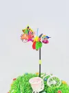 New cartoon animal three-dimensional seven-color sequined tail windmills, children's outdoor toys, festival gifts, park stalls Application Scenario